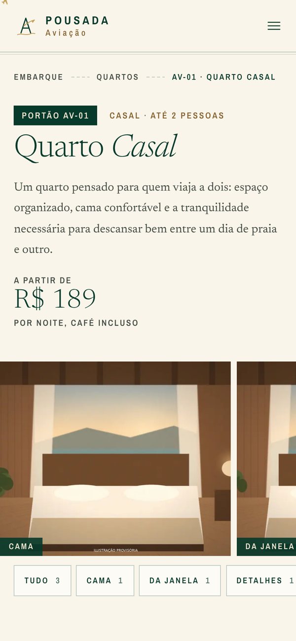 A mesma página no celular